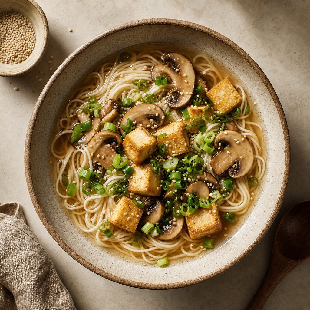 Noodle Soup With Mushrooms